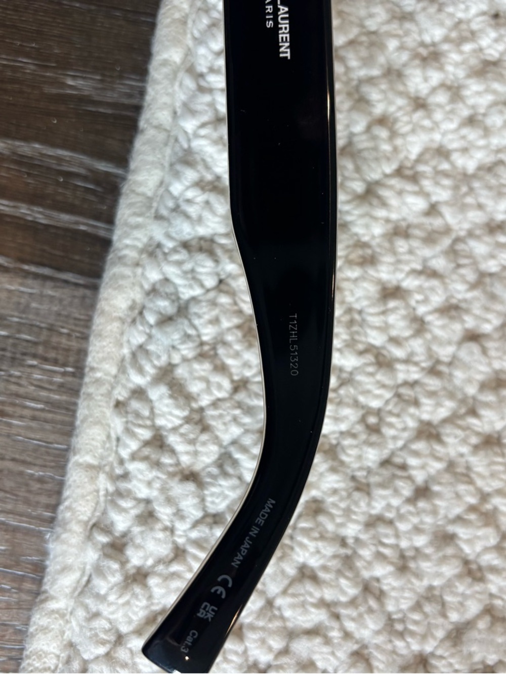 Saint Laurent Black Rectangular Acetate Sunglasses - Picture 6 of 7
